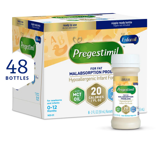 Pregestimil® Hypoallergenic Infant Formula for Fat Malabsorption - 20 Cal Ready to Use - 2 fl oz (Case of 48)